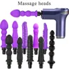 Massageador de corpo inteiro Massagegun Head Vibrator Massage Acessórios de armas para substituir a cabeça de silicone aplicável a mulheres e homens fáscia massagem 230815