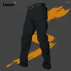 Men's Pants Ladiguard Plus Size Mens Fashion Moto & Bike 2023 Outdoor Casual Mulit Zipper Pockets Trouser Leisure Skinny Pencil Pant