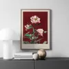 Leinwand Malerei Peony Iris Kaemperi Nordic Blooming Blumen Plakate und drucken moderne Pflanzenwandkunst Wohnzimmer Mädchen Schlafzimmer Home Dekoration wo6