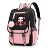 Школьные сумки Демон Убийцы рюкзаки Незуко для мужской аниме -школьная сумка для подросткового холста ноутбук обратно
