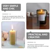 Candle Holders 3 Pcs Shade Desktop Glass Shades Decorative Holder Lantern Open Ended Supply Household High Borosilicate Jar Dome