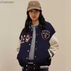 Spring Baseball Jackets Men Women Patchwork Cartoon vintage beren borduurwerk varsity jas causale jas losse streetwear unisex hkd230815