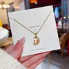 Pendant Necklaces Luck Love Heart Half Moon Nimble Zircon Mother's Day Chain Necklace Woman Girl Wedding Blessing Gift Jewelry