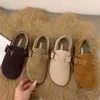 Dress Shoes 2023 WINTER Women's Flats Closed Toe Slippers Cow Suede s Sandals for Women Retro Fashion Garden Mule Slides 35-40 X230519