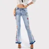 Women's Jeans Embroidery Woman Skinny Flare Pants Denim Ladies Casual Plus Size 4XL Vintage Designer 2023 Autumn