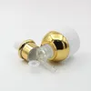 30ML vuoto ricaricabile di lusso bottiglia di vetro bianco perla olio essenziale cosmetici vaso vaso contenitore fiala con pipetta di vetro contagocce Tfxht