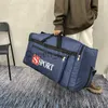 Duffel -Taschen faltbare tragbare Reisetasche für Männer große Tragetaschen mit Gepäck -Umhängetaschen Blau schwarze Casual Sport Fitnessstudio Duffle Handtasche Xa859f J230815