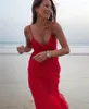 Vestidos informales Vestidos de verano sin espalda Mujeres 2023 Elegante Fiesta larga Cierre de espagueti Slap Slap Slip Maxi Sundress Sexy