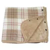 Blankets Wearable Plaid Fleece Blanket With Button Polyester Winter Warm Throws on Sofa Bed Travel Thicken Bedroom Grey Throw Blanket 230814