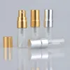 3ML Travel Refillable Glass Perfume Bottle With UV Sprayer Cosmetic Pump Spray Atomizer Silver Black Gold Cap Rdjbl