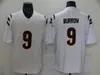 Mans 85 Tee Higgins Jersey de futebol 9 Joe Burrow Uniforme All costura