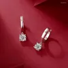 Dangle Earrings 클래식 4 발톱 Moissanite Hoop Earring for Women 925 Sterling Silver Luxury Jewelry 피어싱 약혼 결혼식