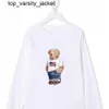 NYA 23SS POLOS BEAR TREATER US SWEATSHIRTS Tjock modemärke Bomullsspårar Män Långärmare Kvinnor Mens Hoodie Polo Hoodie