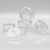 5ml 10ml 25g 3 ml 3g 5g 10g 15g 20g Small Clear Cream Jar Plastic Pot Box Mini Transparent Cosmetic sample Container with Lids Cklah