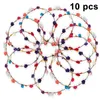 إكسسوارات أغطية الرأس 10pcs رأس 10 LEDS Flower Headpiece Floral Crown Women Girl Birthday حفلة تفضيل Hairband Hairband 230815