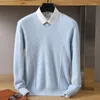 Мужские свитера 100 чистый норка свитер V-образный выстрел. Пуловер.