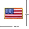 Fischereizubehör Amerikanische Flagge USA Hochqualität schwarze taktische Stickerei Armee Abzeichen Haken Schleife Armband 3D Stick auf Jacke Backpac Dhjfi