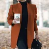 Womens Suit Blazers Fall Winter Style Winter European and American Fashion Solid Standup Collar Women Coat 230815