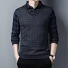 Men's Sweaters Winter Fashion Sweater Fleece Thickened Knitted Men Clothing Fake Two Piece Shirt Warm Knitwear MY740 230814