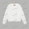 Xinxinbuy Hombres Mujeres Diseñadora SweShirt Seaweed Coral Colorido Impresión Impresión Suéter gris blanco M-2XL