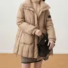 Moda Down Coat Long Women's Down Ceketinde Yeni Avrupa Malları% 90 Beyaz Ördek Aşağı Üst düzey Moda Basit Her Şey Bas305z