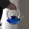 Water flessen blauw glas theepot theekop theefilter gaas glazen koffiepot warmtebestendige glazen pot huishouden keuken ketel voortreffelijk cadeau 230814