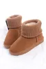 Boots designer australian Snow sheep fur one-piece ankle Snow boots wool integrated mini Winter women's casual classic cotton shoes adults tasman