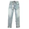 Ksubi Jeans lila Jeans Herrenhosen Pantalone Herren Jeans zerrissen Jeans gerade reguläre Jeans Denim Tränen gewaschen