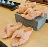 Autumn Winter Casual Fluffy slippers sandals Designer Flat Mules Flat High Heel Luxurious Bright and Eye catching Fluff Colors Warm Comfortable