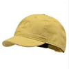 Tappi a sfera corta brim colore solido ombra regolabile uomo cappellino berretto da baseball primavera versione coreana protezione solare donne snapback papà cappello