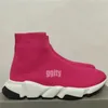 Designer Speeds 2.0 V2 Freizeitschuhe Balenciaga Sneaker Mode Männer Frauen Tripler S Graffiti Paris Socken Stiefel Marke Light Ruby Luxus Trainer Turnschuhe