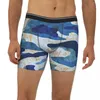 Underpants Dirty Blue Camouflage Pattern Breathbale Panties Male Underwear Boxer Briefs Extended