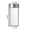 Storage Bottles 3pcs Glass Seasoning Jar With Stainless Steel Lid Salt Pepper Chicken Essence Bottle Kitchen Camping Barbecue Spice