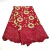 5 jardas Rhinestones Swiss Voile Lace Fabric nigeriano Festem fêmea Vestido de pano de algodão Têxtil Mulheres africanas Appatel Premium Quality 2023 YQ-8092
