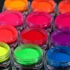 Nail Glitter 1Box Neon Phosphor Powder Pigment Fluorenscence Effect Rainbow Chrome Dust Summer Drawing Decoration Manicure NFYE 230814