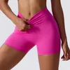 Aktiv shorts sport kvinnors stretch träning sömlös fitness yoga knåde skinkan leggings bak v-formade byxor