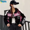 Yiciya Varsity Jacket Bomber Coats Women New in Outerwear Y2K American Vintage Baseball Jackets Oversize Motorcycle Coat Met Top HKD230815