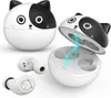 Niedliche Milchkatze Kinder Ohrhörer In-Ear Wireless Bluetooth mit Mikrofon, 36 Stunden Spielzeit, niedriger Latenz ist das beste Geschenk für Halloween, Geburtstag