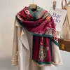 Scarves Design Warm Cashmere Scarf for Women Luxury Stoles Winter Pashmina Shawl Wrap Bufanda Female Thick Blanket Neck Scarves Poncho 230815