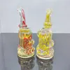 Glass Smoking Pipe Water hookah Bowls Smoking Classic stained glass bongs thickened and durable