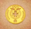 5PCS/세트 선물 선물 클래드 Reichsbank Aachen 1888 기념품 동전 Deutschland 아연 크로스 골드 도금 코인 CX