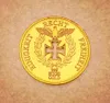 5st/Set Gift Clad Reichsbank Aachen 1888 Souvenir Coin Deutschland Zink Cross Gold Plated Coin.cx