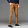 Men's Pants Men Business Cieśnina Bawełniane spodnie Stretc Boy Elastic Slim Fit Casual Bi plus size 42 44 46 Czarne Kaki czerwone niebieskie spodnie