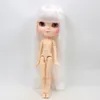 Dolls DBS blyth doll icy licca body joint pure white supple long straight hair 16 30cm gift toy 230814