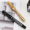 Фонтановые ручки Jinhao Century 100 Fountain Pen Real Gold Colleplating Hollow Out Чернильные ручки плавно F Nib Школьный офисной бизнес 230814