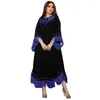 Abbigliamento etnico Wepbel Eid Party Musulmano Abaya Tascia islamica Maxi Dress Women Arab Pauchins Green Slin Robe Kaftan