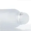 50 110 Bottiglia in vetro smerigliato da 150 ml Vaso per crema con coperchio a pompa bianco per imballaggio cosmetico siero / lozione / emulsione / fondotinta Boqou
