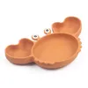 Cups Dishes Utensils 9Pcs Baby Silicone Non Slip Suction Bowl Plate Spoon Waterproof Bib Cup Set Crab Food Feeding for Kids BPA Free 230814