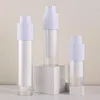 double wall 30ml 50ml airless cosmetic serum bottle 15ml acrylic cylinder white matte Mblda