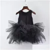 Dancewear Children Girls Dance Skirts Students Performance Clothing Kids Ballet Skirt Lace Tutu Tle Dress Baby Summer Sling Drop Del Dhtqn